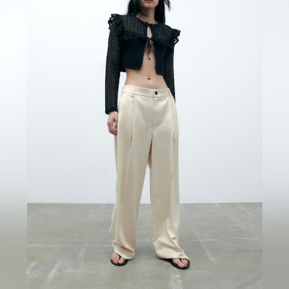 ZARA LIMITED EDITION COMBINATION KNIT CARDIGAN - Picture 1 of 10